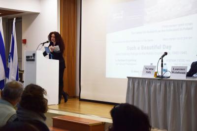 Dr. Na&#039;ama Shik, Director of Yad Vashem&#039;s International School for Holocaust Studies&#039; e-Learning Department, moderated the symposium